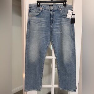 NWT Citizens of Humanity Elsa Mid Rise Slim Fit Crop Size 32 Blue Jeans